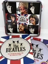 The BEATLES The Definitive Guide For All Beatles Fans; Book Metal Tin 9 Magnets
