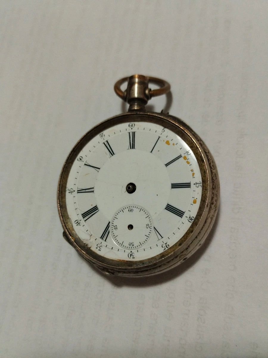 Eclipse - Antico Orologio Da Taschino Del XIX Sec " Cylindre -10 Rubis - Foto 3