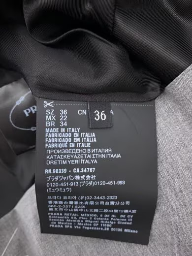 PRADA/Jacket/Size 36/Wool/GRY/Solid/DNA91C S000 1… - image 4