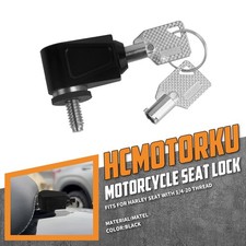 Black Seat Lock Push Pin 2 Keys Anti Theft Set For Harley Dyna Softail Touring