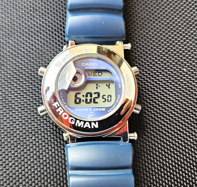 Vintage Casio Digital Watch Bgw-100 Baby G G-shock 200m Frogman
