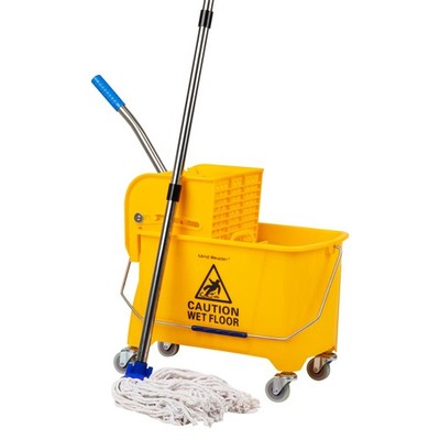 Mind Reader Mop And Bucket Set Wringer Mop Included 5.5 Gallon Cleaning System
