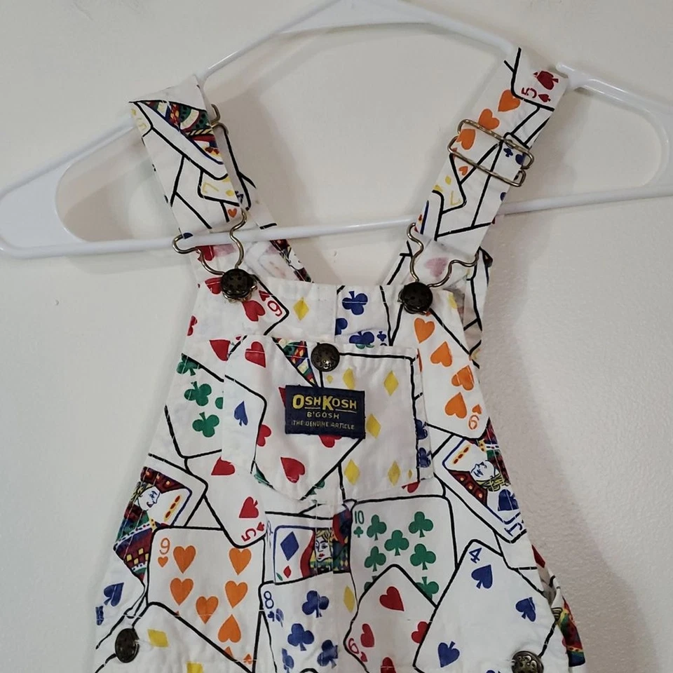 ×RARO× Mono babero vintage OshKosh B'Gosh Vestbak niños para jugar a las cartas talla 7 Foto 2 de 4