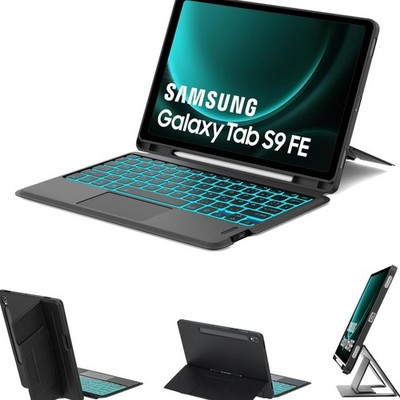 Hülle mit Tastatur für Samsung Galaxy Tab S9FE/S10FE 10.9 Zoll Bluetooth Touchpa