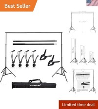 Versatile 10x7ft Backdrop Stand - Adjustable Height Width for All Settings