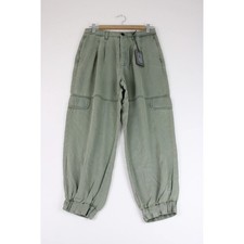 Image of BNWT All Saints Lira Khaki Green Cargo Trousers Size UK 12 RRP £99 01774