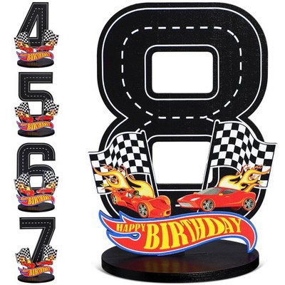 Race Car 8th Birthday Number Sign Centerpiece Race Car Theme 8th Birthday Par...