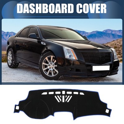 Dashboard Dash Cover Mat for Cadillac CTS 14-22 Sun Protector Pad Black Blue
