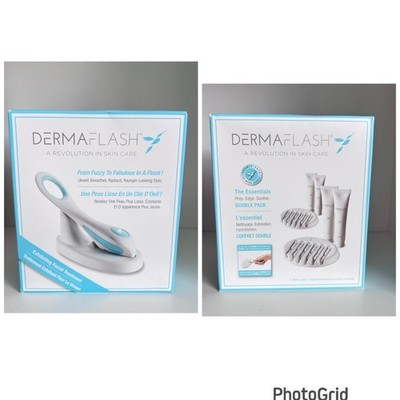 Dermaflash Facial Exfoliating Device & Essentials Kit Prep Edges Replacement New
