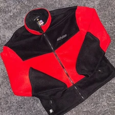 Vintage Ski-doo sno.gear  Fleece Zip Up Jacket Large 90s Retro Red