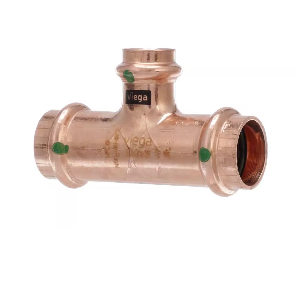 Viega ProPress 3/4 in. x 3/4 in. x 1/2 in. Press Copper Reducing Tee