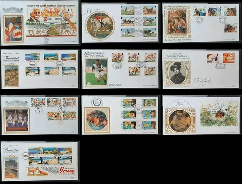 z(JER-218) JERSEY 1996 FDC set of (10) First Day BENHAM Covers (ALL pictured)