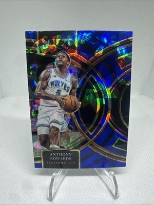 ANTHONY EDWARDS 2023-24 SELECT PREMIER LEVEL BLUE ICE PRIZM WOLVES