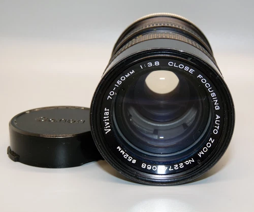 Vintage Vivitar For Canon FD 70-150mm f 3.8 Close Focusing Auto Zoom Lens Japan