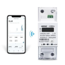 1P N 65A Wattmeter WIFI Smart Bidirectional Energy Meter Timer Power Consumption