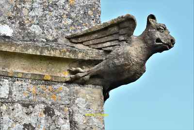 Foto 6x4 Codford St Peter, St. Peter's Church: Grotesken und Wasserspeier um 2021