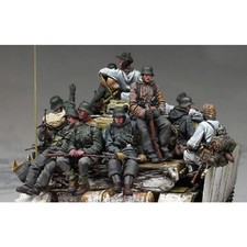 1/35 Resin Model Wwii German 13 Soldiers Tank Crew Big Set Unassembled Unpainted