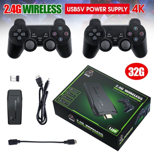 4K HDMI TV Game Stick Console Built-in 128GB 10000 Retro Games 2Wireless Gamepad - Picture 2 of 15