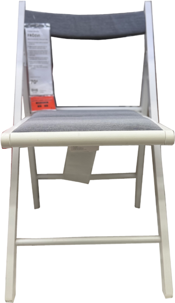 Brand New IKEA FROSVI White/ Knisa Light Gray Folding Chair