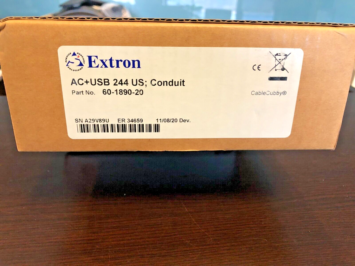 カメラ NEW Extron AC+USB 244 US Coduit Module Cable Cubby Series 60-1890