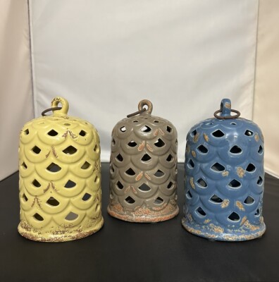 WILLOW HOUSE LANTERN AMIRA LUMINARIES 3 CANDLE TEALIGHT  HOLDERS