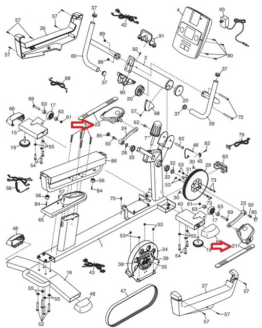 Proform NordicTrack Reebok FreeMotion Recumbent Bike Pedal Set 9/16” Spindle eBay