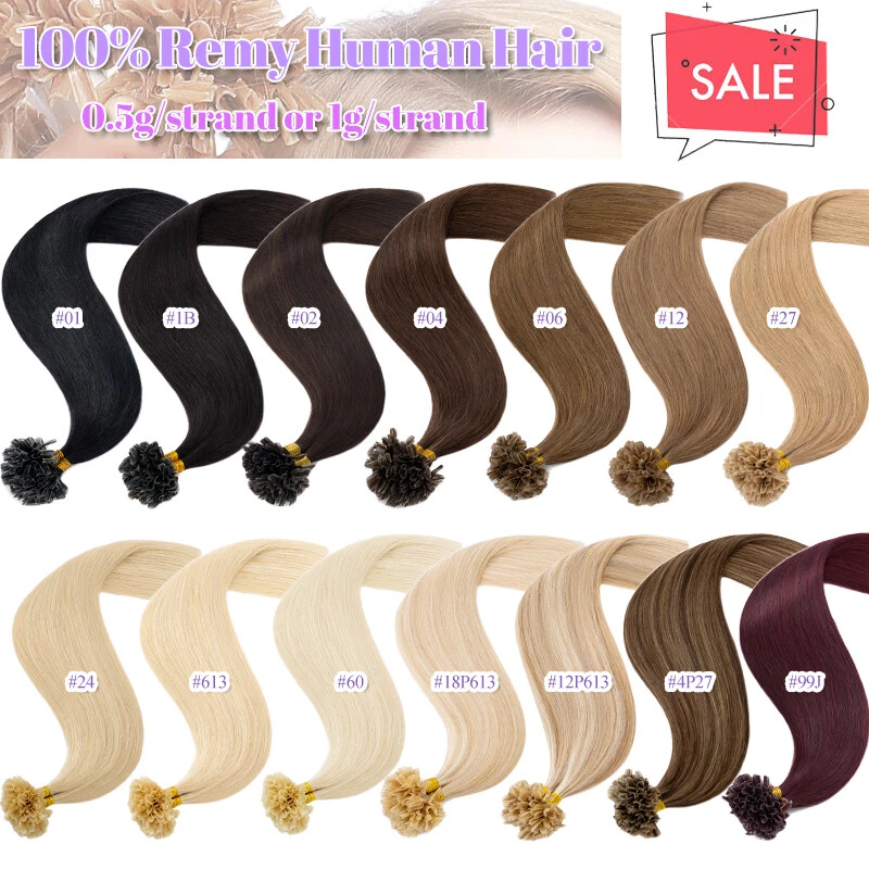 CLEARANCE Nail U Tip Pre-bonded 100% Human Remy Hair Extensions Balayage Ombre - Image 2 of 4