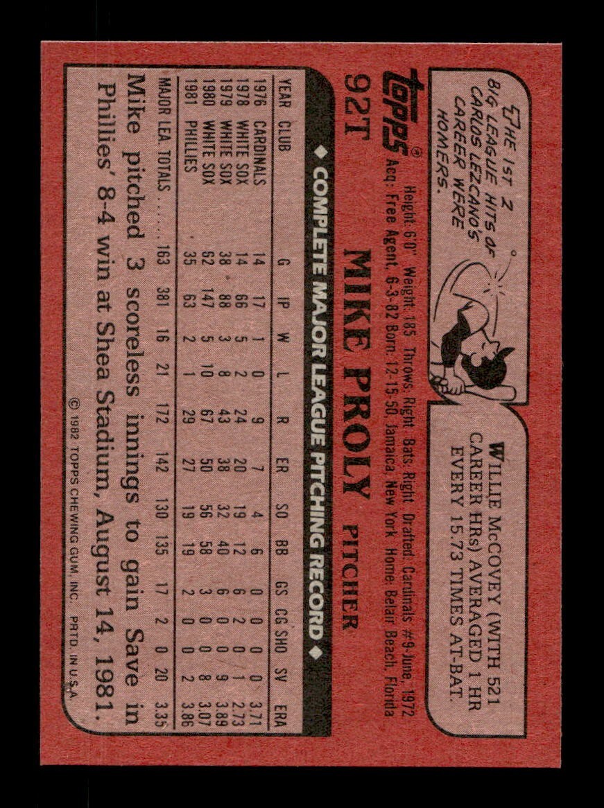 1982 Topps Traded 1-132 EX-MT/NM Pick From List All PICTURED - Picture 479 of 501