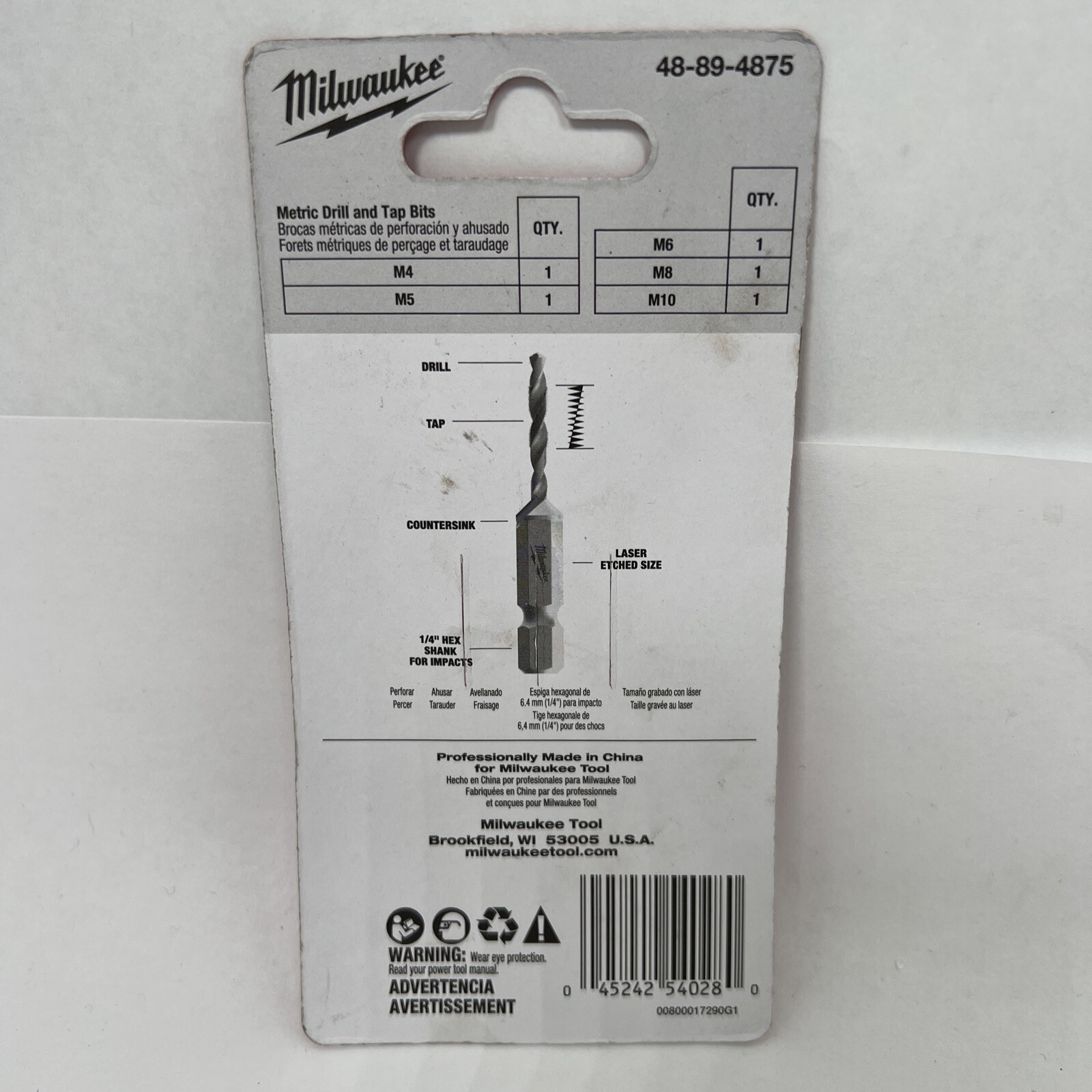 Milwaukee Shockwave 5 Piece Metric Impact Drill Tap Set (48894875