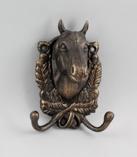 9937484 Sculpture Figurine Fer Métal Rail de Crochet Tête de Cheval 12x9x16cm