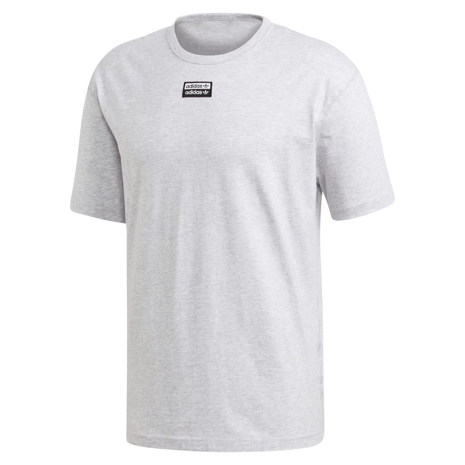 Adidas Originals HOMBRE R.y.v. Camiseta Gris Claro Cuello Redondo Nuevo Verano