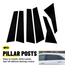 Fits 2017-2023 Cadillac XT5 Glossy Black Pillar Posts Door Trim Window Cover New