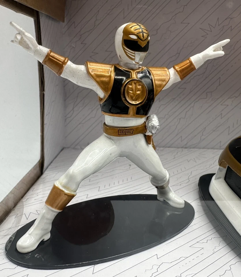 White Ranger & 2002 Honda NSX Type R Japan Spec DieCast Power Rangers Jada 2023 - Image 3 of 4