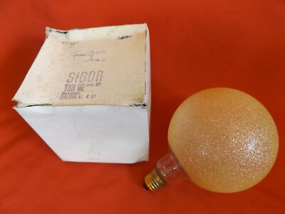 Sigor Globe G Ø 125 mm Ice Crystal Amber 100 Watt E27 Ball Lamp NEW Lagerau