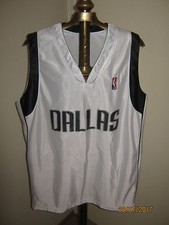 DALLAS MAVERICKS NBA BASKETBALL JERSEY Adult XL WHITE "Blank-Back" BANDANA