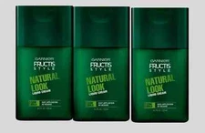 Lot of 3 Garnier Fructis Mens Style Natural Look Liquid Cream Low Hold 4.2 floz