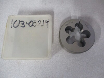 (103-05214) 1-3/16 - 14 2'' Diam High Speed Steel Round Split Adjustable Die 