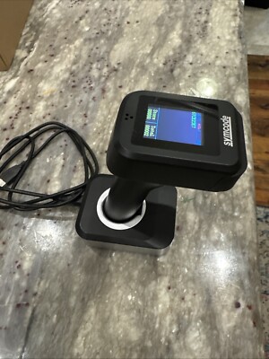 Symcode Pro 1D 2D QR Wireless Barcode Scanner with Display Screen Black 