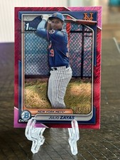 2024 Bowman Chrome Julio Zayas 1st Bowman Fuchsia Shimmer Refractor /199 Mets 