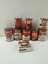 Vintage 1991 Campbells Soup Play Food Mini 1991 Tomato, Chicken Beans Onion Lot