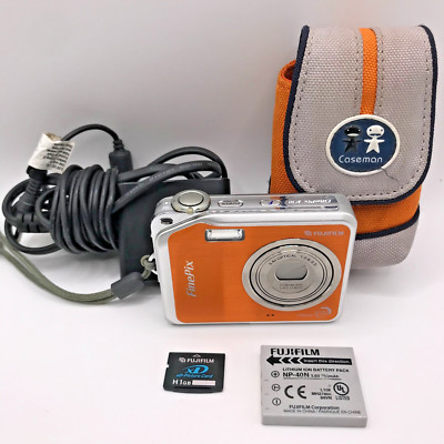 Fujifilm Digital Camera FinePix V10 5.1MP Orange Case XD Picture Card Perfect