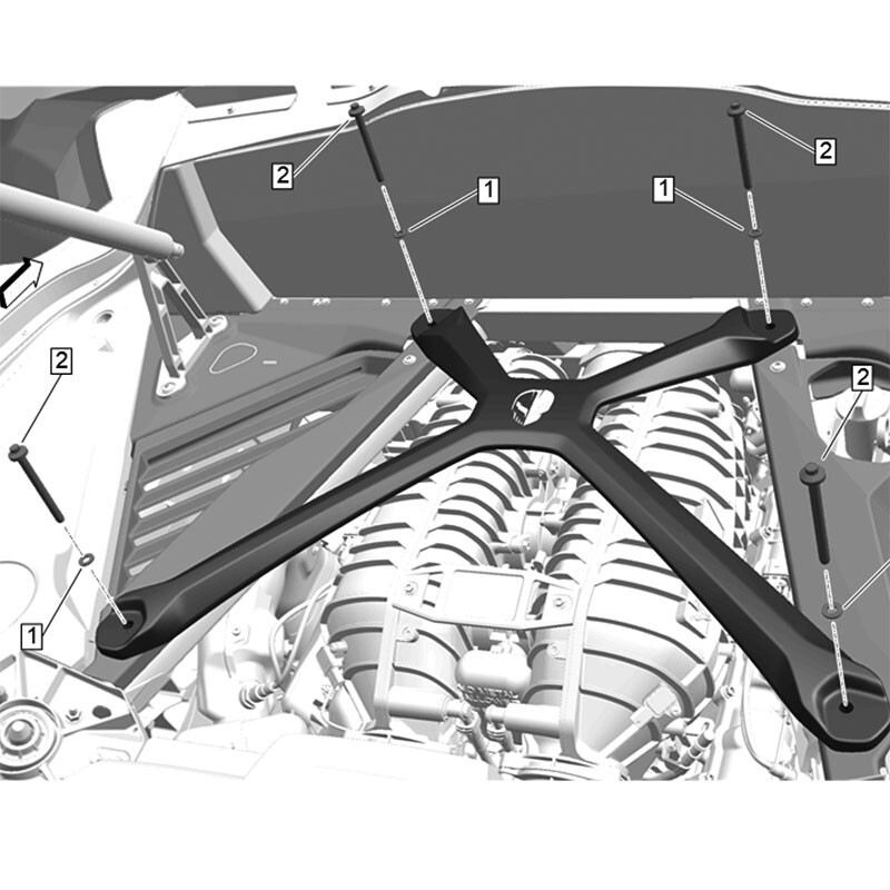 2020-2025 Corvette C8 Coupe ZO6 Carbon Fiber Engine Cross Brace