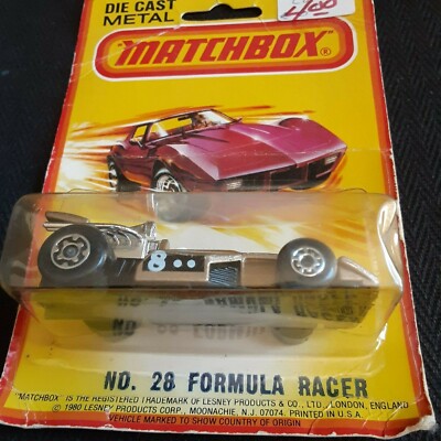 Vintage 1981 Lesney Matchbox #28 FORMULA RACER in original package