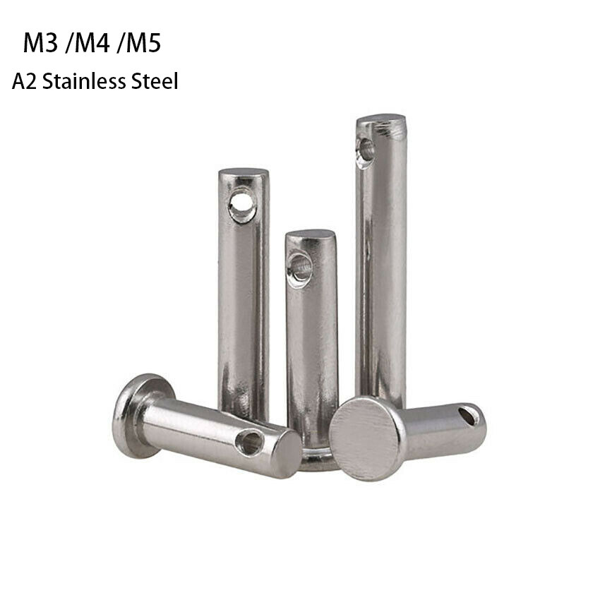 M3 M4 M5 Clevis Pins A2 Stainless Steel for Retaining R Clips and Split Pins eBay