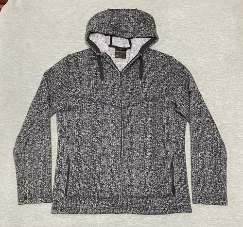 Mammut Mens Jacket Size Large Black Gray Chamuera Hoodie Fleece Sweater Hiking L