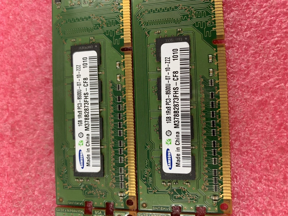 Lot( 4 ) 1GB Samsung M378B2873FHS-CF8 1Rx8 PC3-8500U Desktop RAM Memory - Image 2 of 4