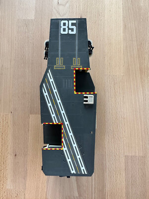 Micro Machines Aircraft Carrier 1988 Lewis Galoob Blue 85 Action