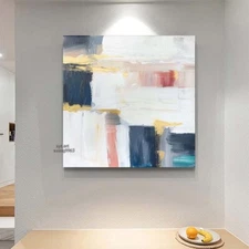 Modern wall Art Hand-Painted Oil Painting on Canvas Abstract 24in FA054