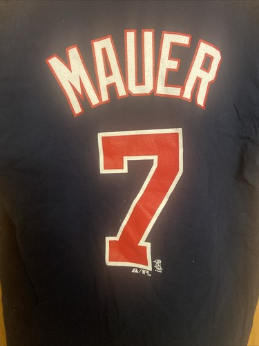 Joe Mauer Minnesota Twins Majestic Player T Shirt (Size Adult S)(preowned) MLB - Picture 6 of 8