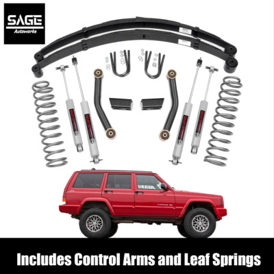 3 Inch Lift Kit for 1984-2001 Jeep Cherokee XJ With Control Arms/Leaf Springs
